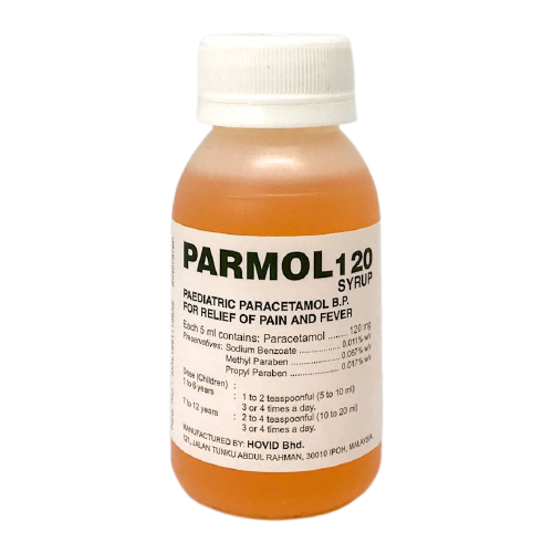 Hovid Parmol 120mg Syrup 120ml - DoctorOnCall Farmasi Online