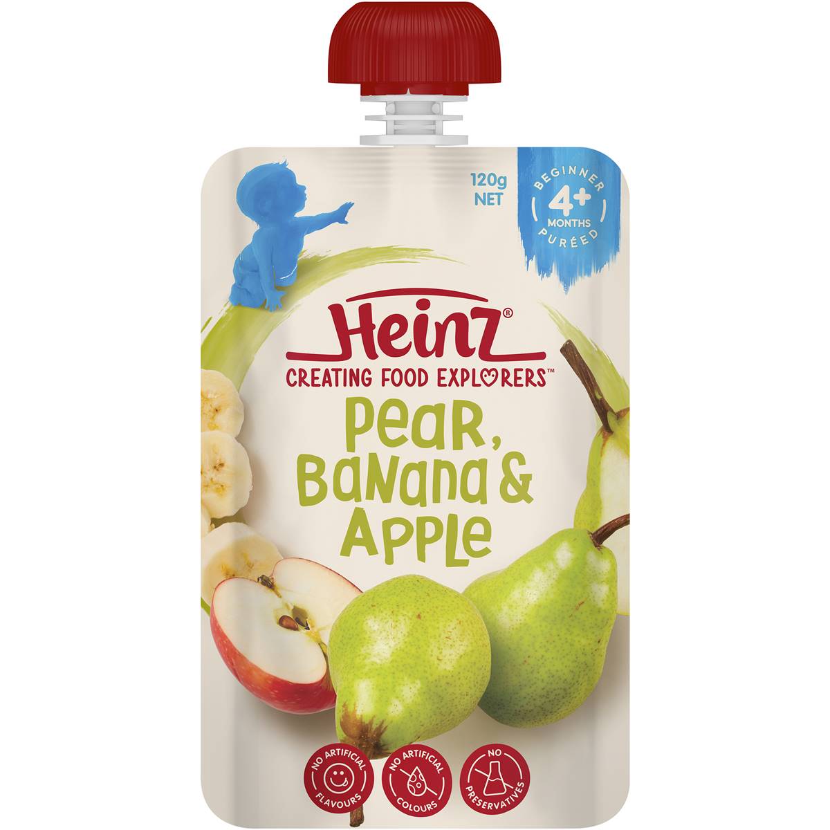 Heinz Simply Apple Peach & Mango 120g Vanilla Custard - DoctorOnCall Farmasi Online