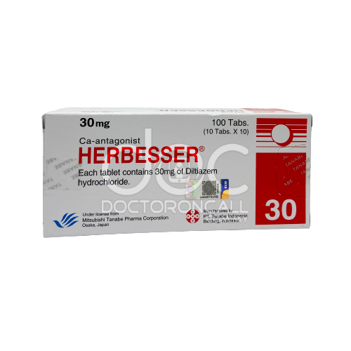 Herbesser 30mg Tablet 100s - DoctorOnCall Farmasi Online