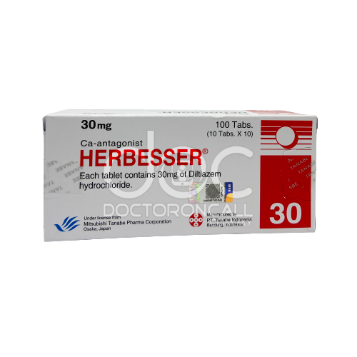 Herbesser 30mg Tablet 10s (strip) - DoctorOnCall Farmasi Online