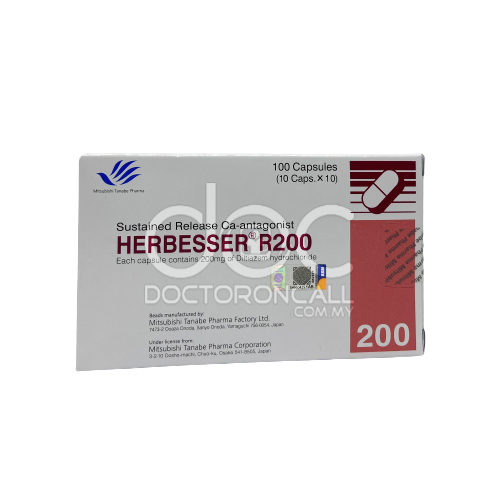 Herbesser R200 Tablet 10s (strip) - DoctorOnCall Farmasi Online