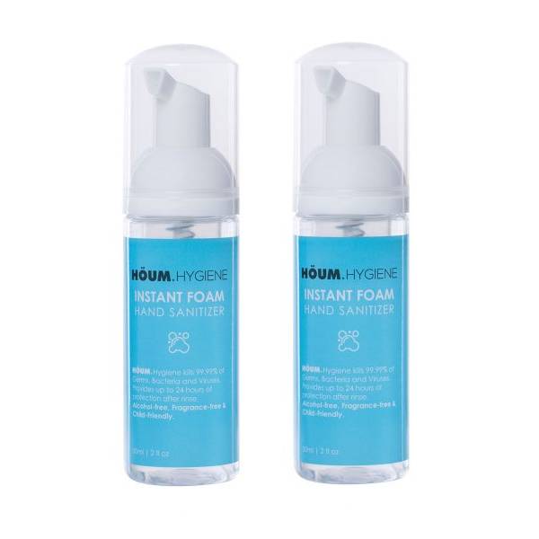 Houm Hygiene Instant Foam Hand Sanitiser 50ml x2 - DoctorOnCall Online Pharmacy