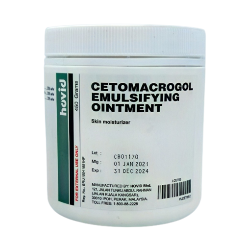 Hovid Cetomacrogol Emulsifying Ointment 450g - DoctorOnCall Online Pharmacy