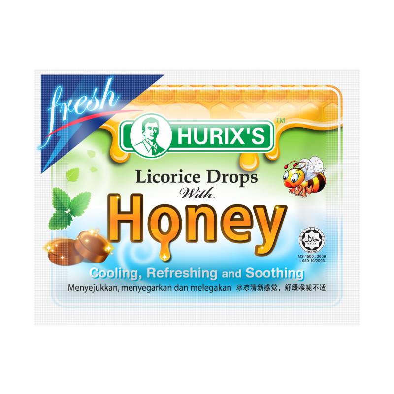 Hurix's Licorice Drops With Honey 6s - DoctorOnCall Online Pharmacy