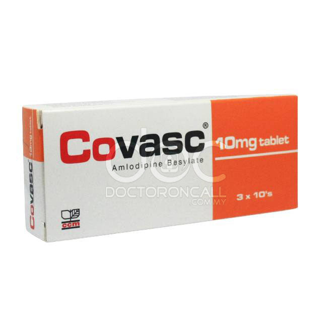 Duopharma Covasc 10mg Tablet 30s - DoctorOnCall Farmasi Online