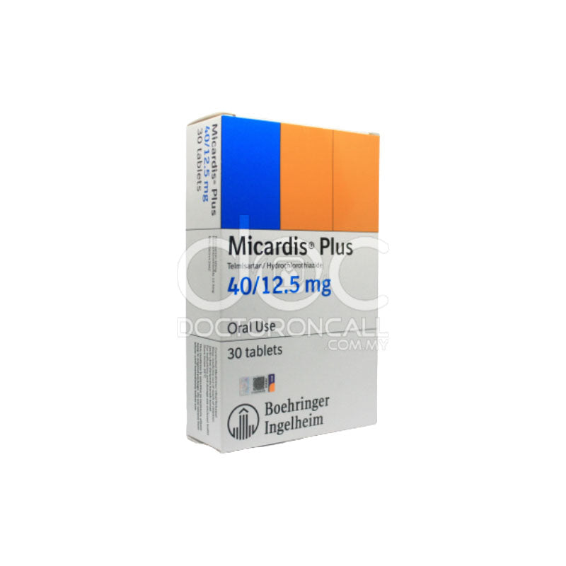 Micardis Plus 40/12.5mg Tablet 30s - DoctorOnCall Farmasi Online