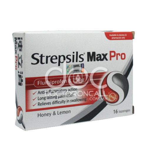 Strepsils Max Pro 8.75mg Lozenges 8s (strip) - DoctorOnCall Farmasi Online