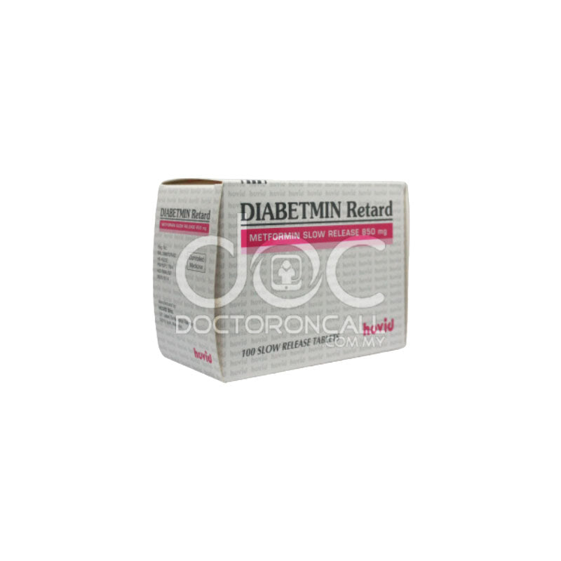 Diabetmin Retard 850mg Tablet 10s (strip) - DoctorOnCall Farmasi Online