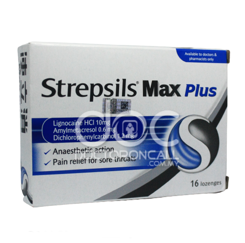 Strepsils Max Plus Lozenges 16s - DoctorOnCall Farmasi Online