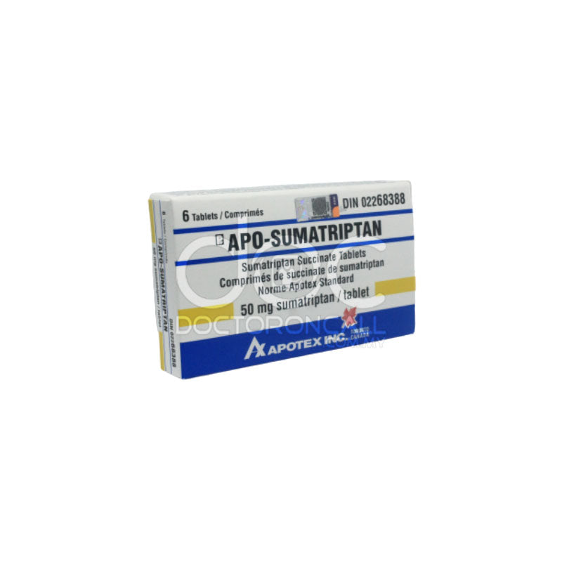 Buy Apo Sumatriptan 50mg Tablet 6s Uses Dosage Side Effects Instructions Doctoroncall