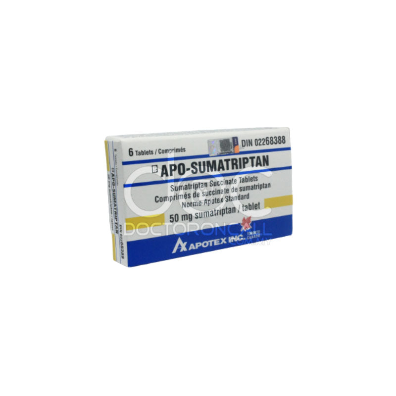 Apo-Sumatriptan 50mg Tablet 6s - DoctorOnCall Online Pharmacy