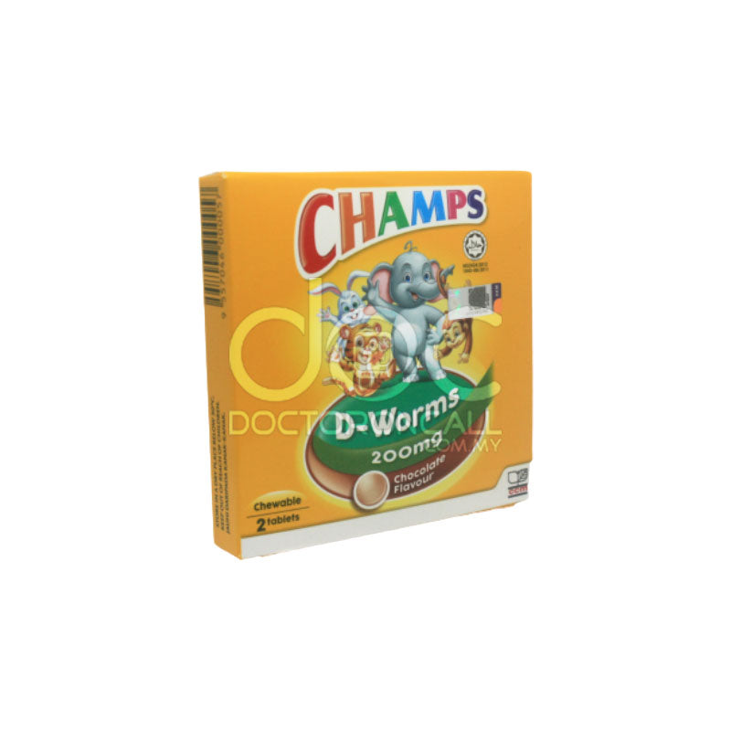 Champs D-Worms Chocolate 2s - DoctorOnCall Farmasi Online