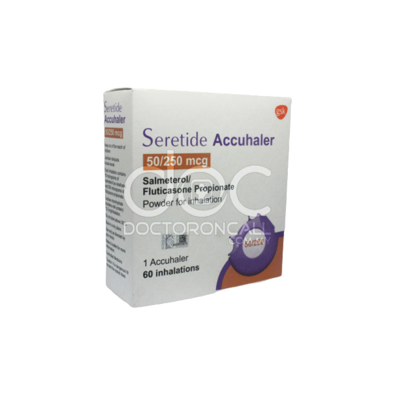 Seretide 50/250mcg Accuhaler 60s - DoctorOnCall Online Pharmacy