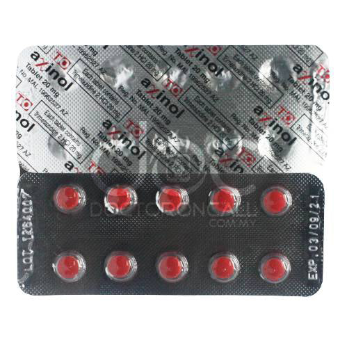 Axinol 20mg Tablet - 10s (strip) - DoctorOnCall Online Pharmacy