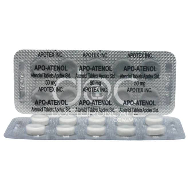 Apo-Atenol 50mg Tablet 10s (strip) - DoctorOnCall Farmasi Online