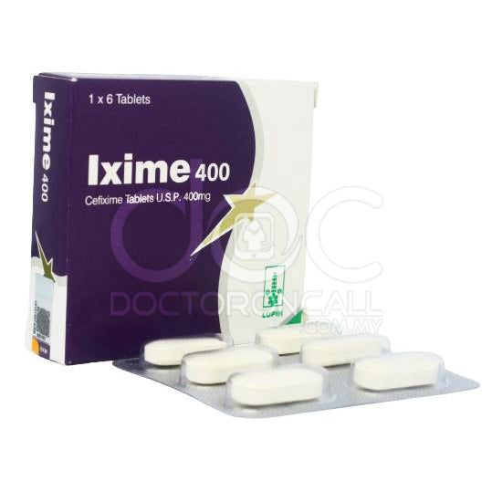 Ixime 400mg Tablet 6s (strip) - DoctorOnCall Farmasi Online