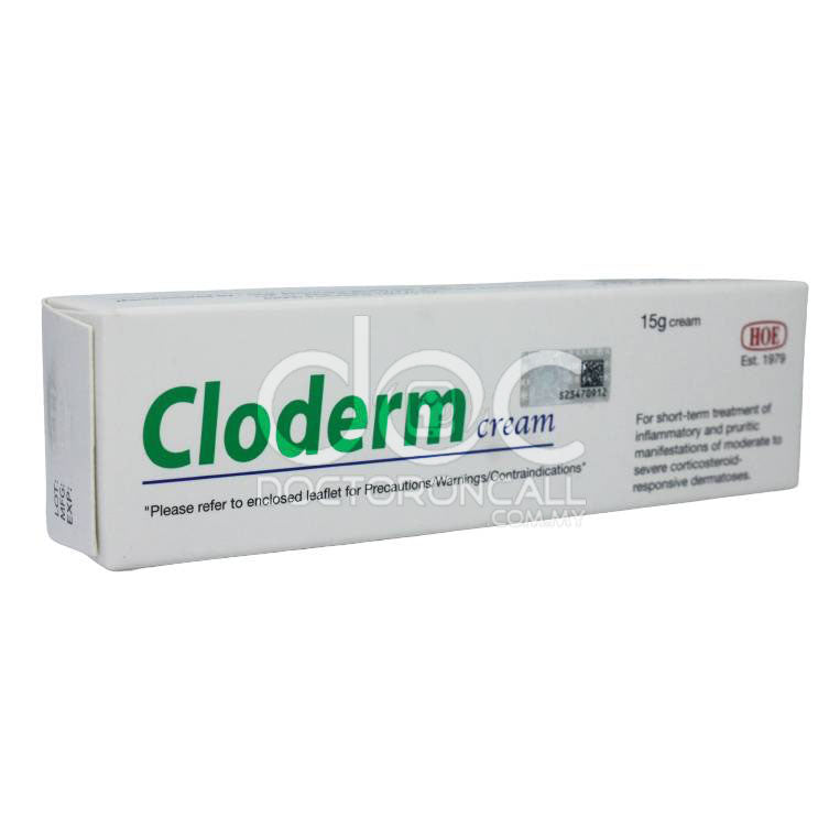 HOE Cloderm 0.05% Cream 15g - DoctorOnCall Farmasi Online