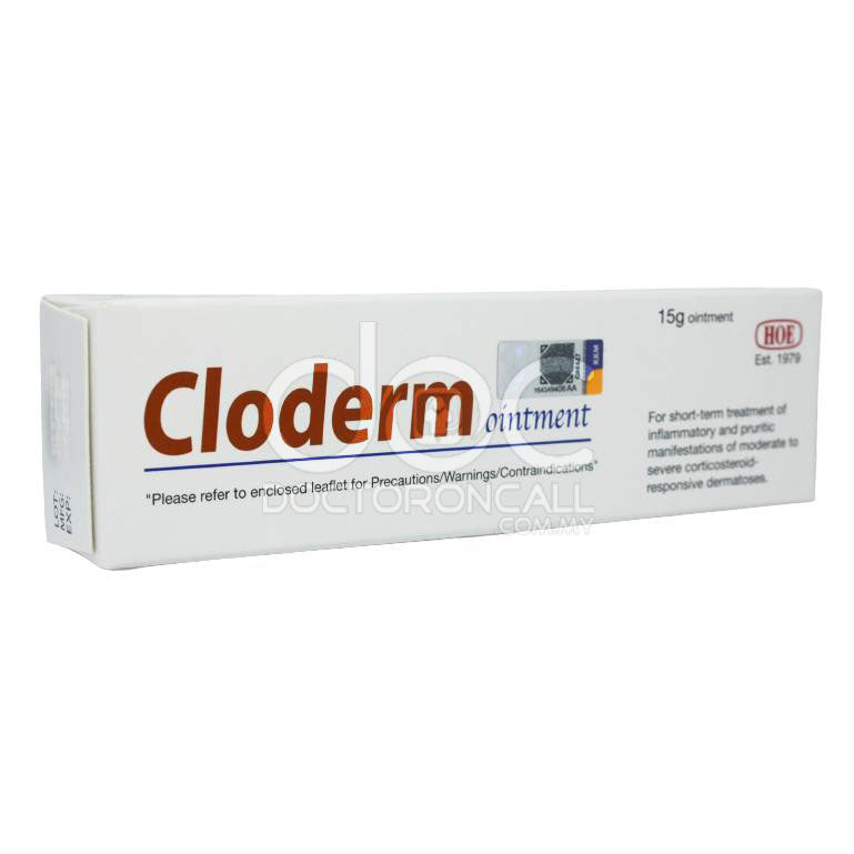 HOE Cloderm 0.05% Ointment 15g - DoctorOnCall Farmasi Online
