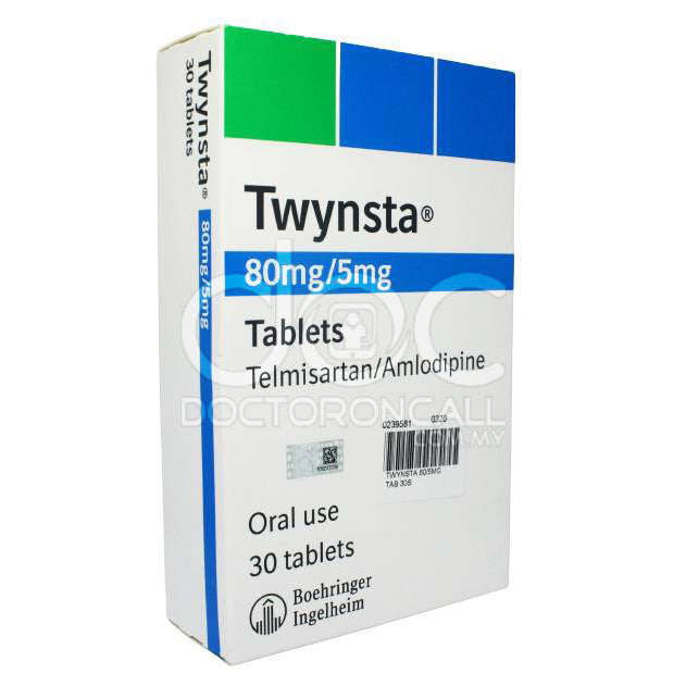 Twynsta 80/5mg Tablet 30s - DoctorOnCall Farmasi Online