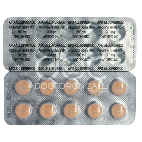 Apo-Allopurinol 300mg Tablet 10s (strip) - DoctorOnCall Online Pharmacy