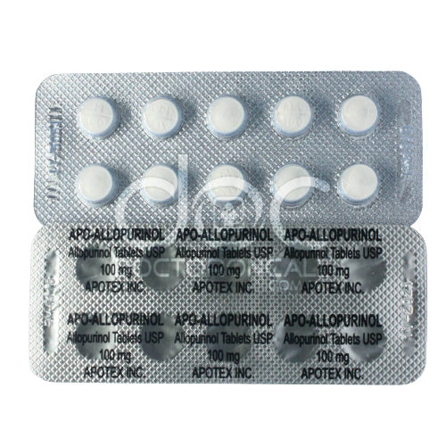 Apo-Allopurinol 100mg Tablet 10s (strip) - DoctorOnCall Online Pharmacy