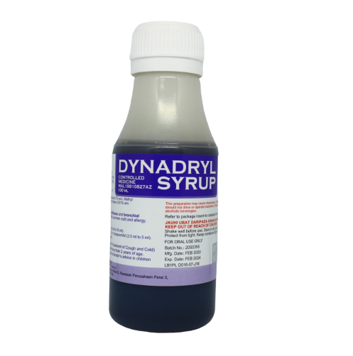 Dynadryl Cough Syrup 100ml - DoctorOnCall Farmasi Online