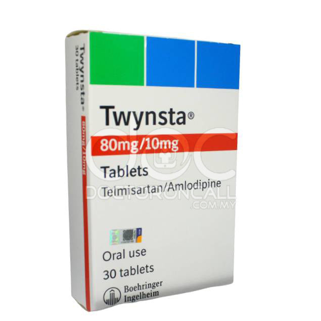 Twynsta 80/10mg Tablet 30s - DoctorOnCall Farmasi Online