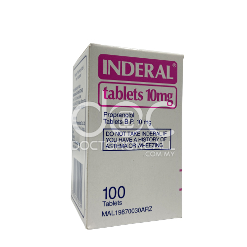 Inderal 10mg Tablet 100s - DoctorOnCall Online Pharmacy