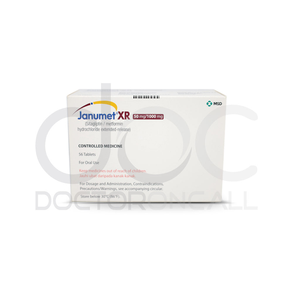 Janumet XR 50/1000mg Tablet 56s - DoctorOnCall Farmasi Online