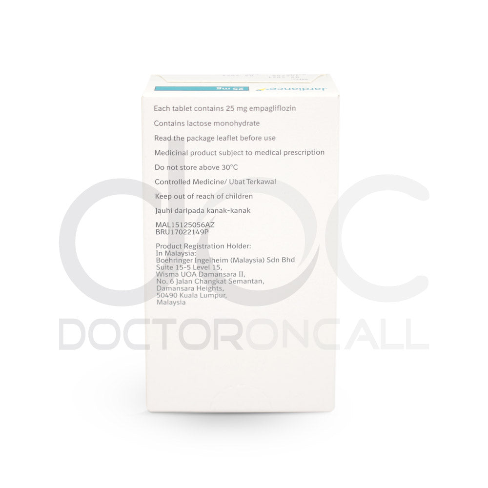 Jardiance 25mg Tablet 30s - DoctorOnCall Farmasi Online
