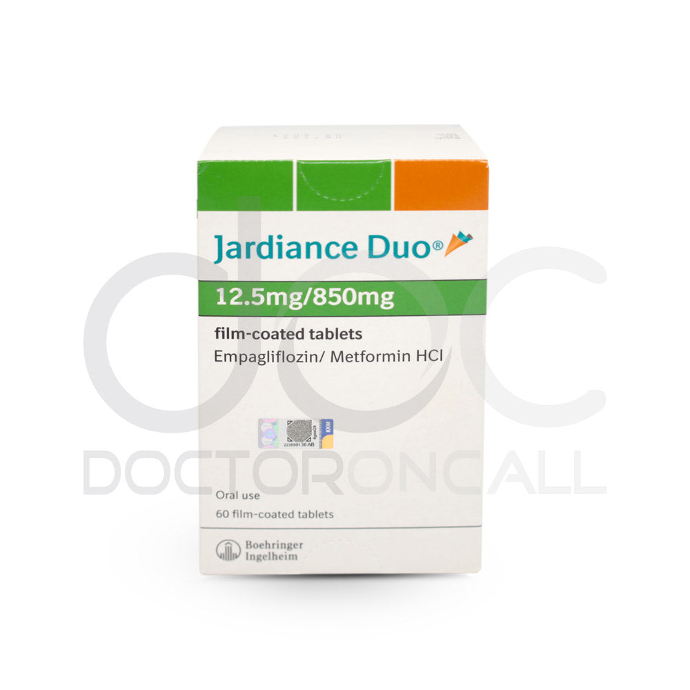 Buy Jardiance Duo 12.5mg/850mg Tablet 60s- Uses, Dosage, Side Effects