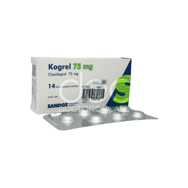 Kogrel 75mg Tablet 14s - DoctorOnCall Online Pharmacy