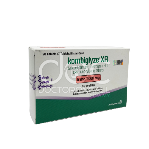 Kombiglyze XR 5mg/1000mg Tablet 28s - DoctorOnCall Farmasi Online