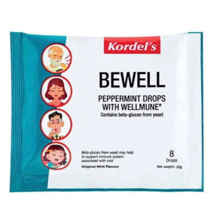 Kordel's Bewell Peppermint Drops with Wellmune 8s - DoctorOnCall Farmasi Online