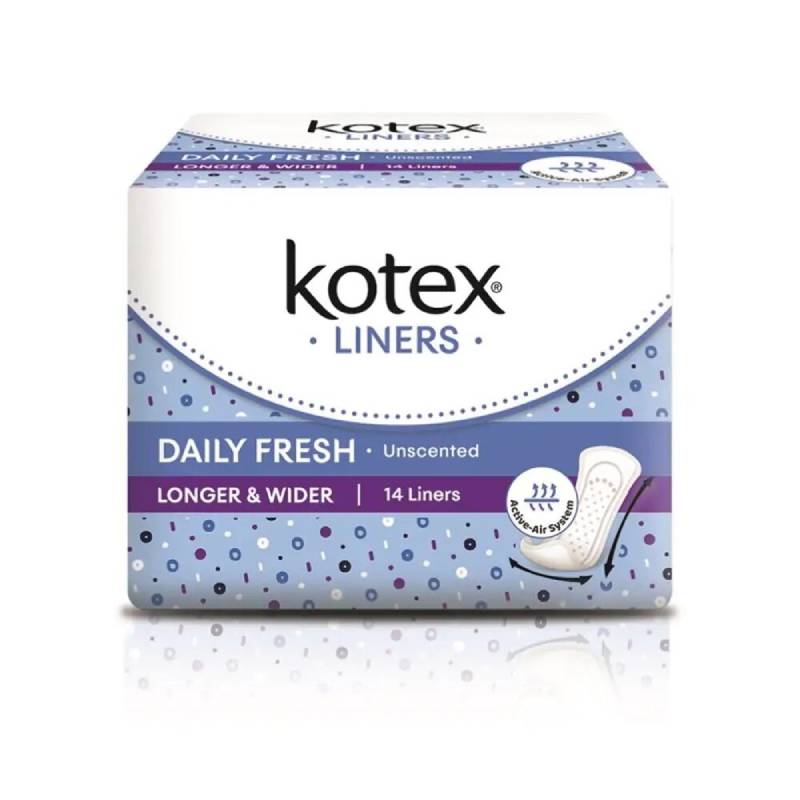 Kotex Fresh Longer & Wider Pantyliner 14s - DoctorOnCall Online Pharmacy