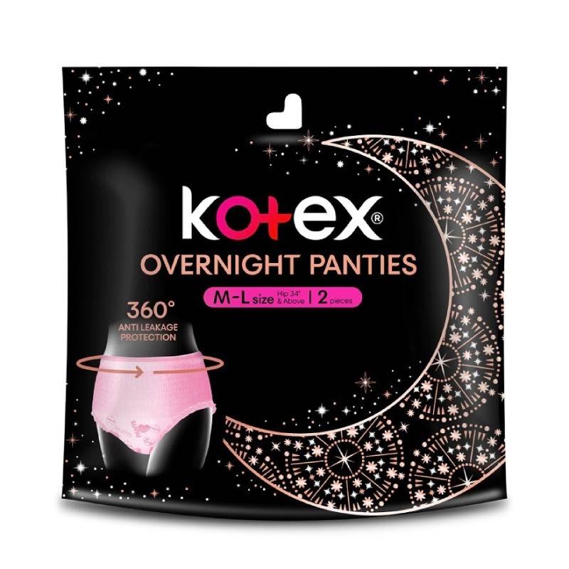 Kotex Overnight Panties (Medium/Large) 2s - DoctorOnCall Online Pharmacy