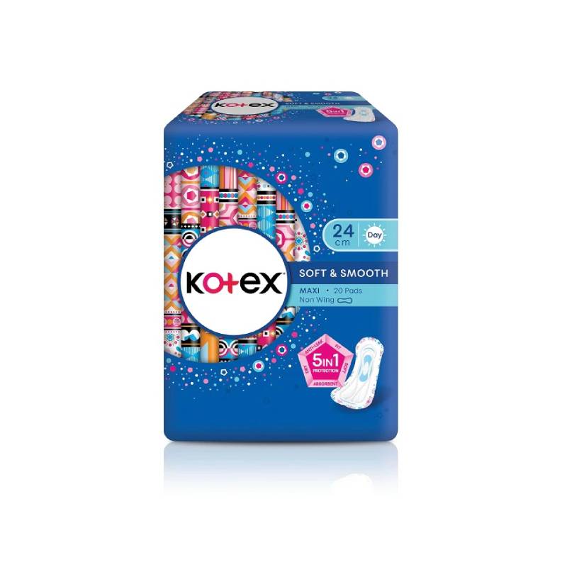 Kotex Soft & Smooth Maxi Non Wing 24cm 20s - DoctorOnCall Farmasi Online