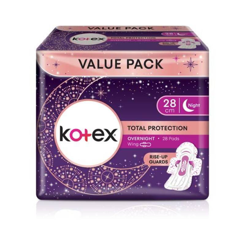 Kotex Total Protection Overnight Wing 28cm 28s - DoctorOnCall Online Pharmacy