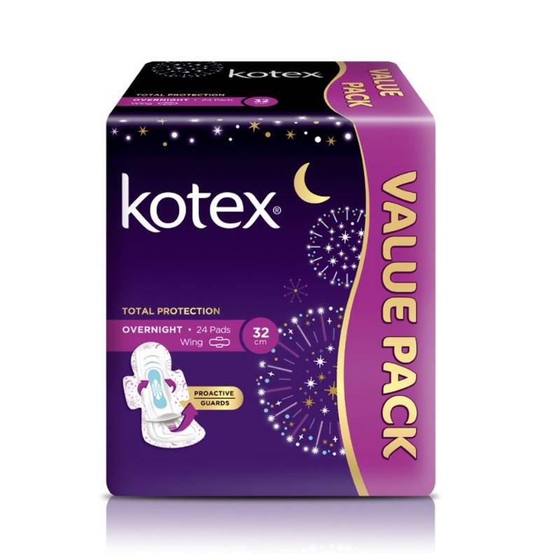Kotex Total Protection Overnight Wing 32cm 24s - DoctorOnCall Farmasi Online