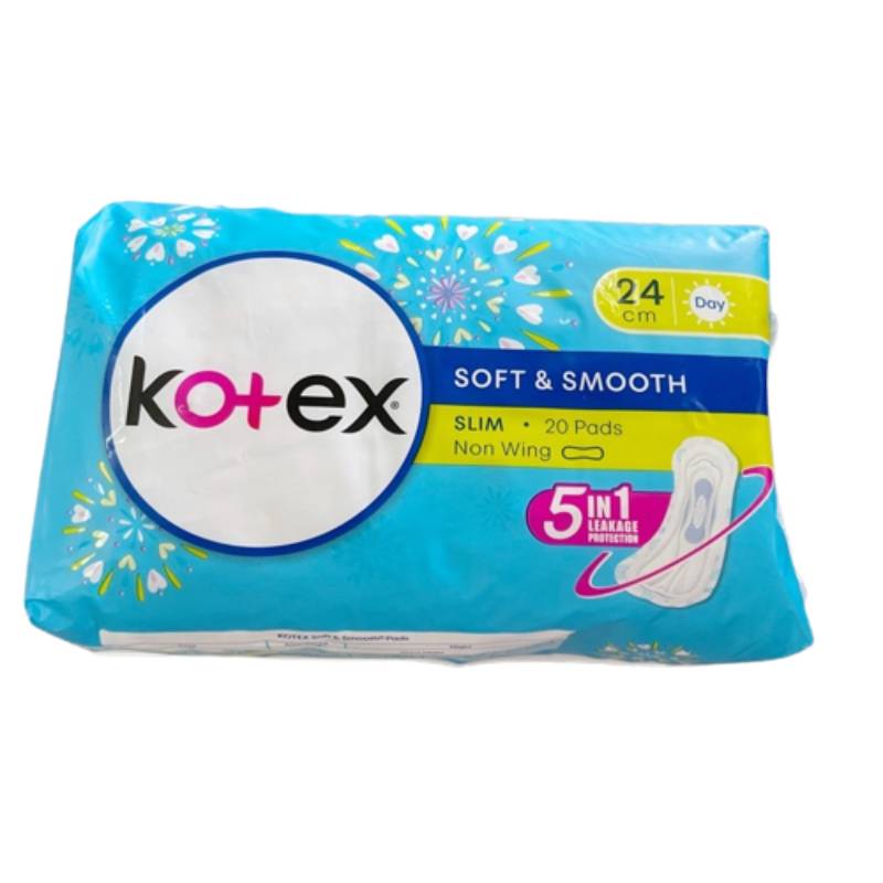 Kotex Soft & Smooth Slim Non Wing 24cm 20s - DoctorOnCall Farmasi Online