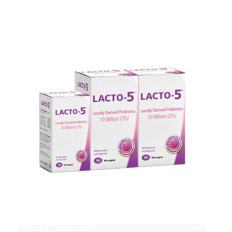 Lacto-5 Probiotics Capsule 90s x2 + FOC 30s - DoctorOnCall Online Pharmacy