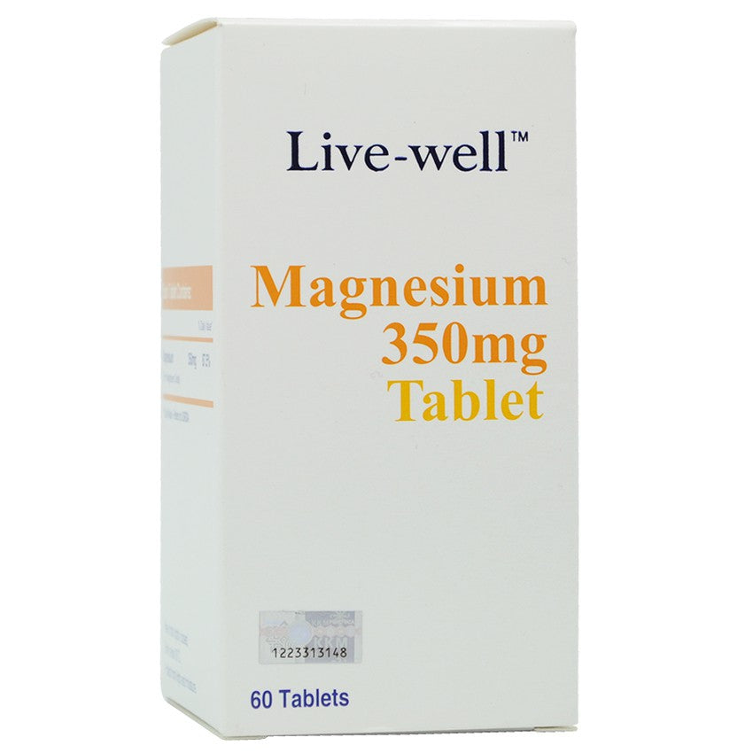 Live-well Magnesium 350mg Tablet 60s - DoctorOnCall Farmasi Online