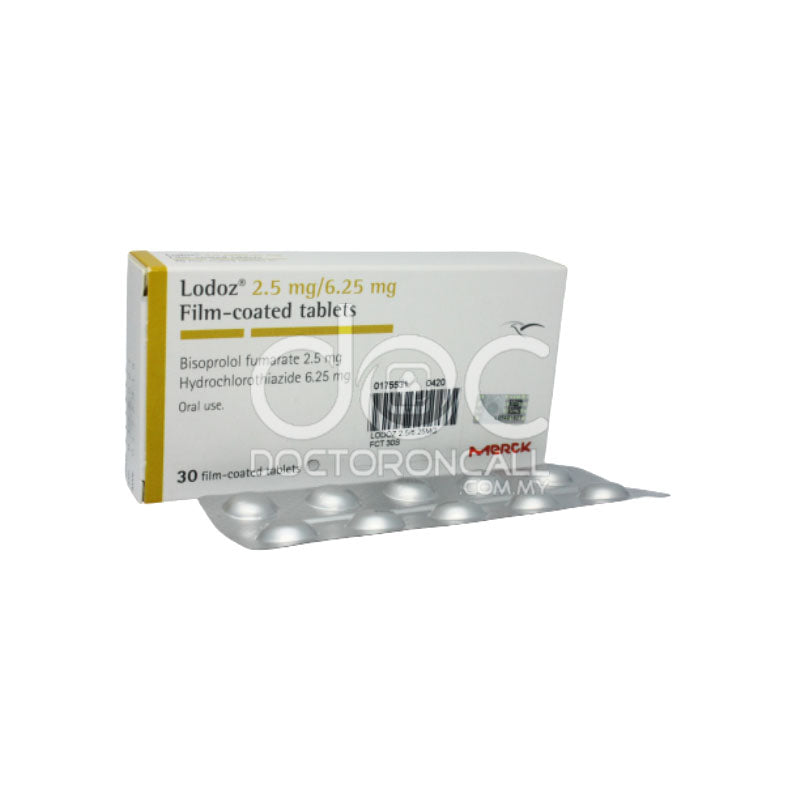 Lodoz 2.5/6.25mg Tablet 30s - DoctorOnCall Online Pharmacy