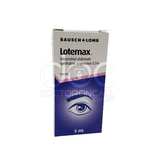 Lotemax Sterile Ophthalmic Suspension 5ml - DoctorOnCall Farmasi Online