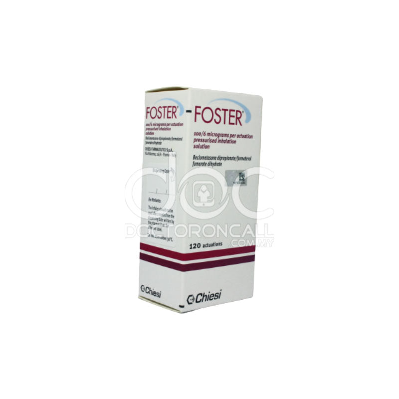 Foster 100/6mcg Pressurised Inhalation Solution-Mucus chest tightness shaortness breath