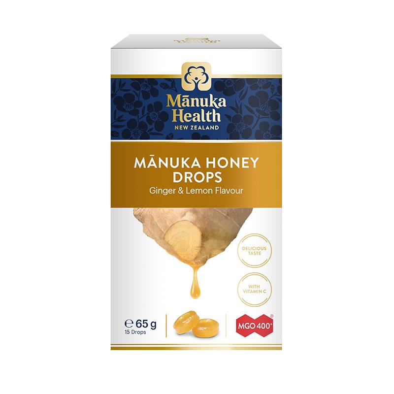 Manuka Health Manuka Honey Drops MGO400+ 15s Ginger & Lemon - DoctorOnCall Online Pharmacy