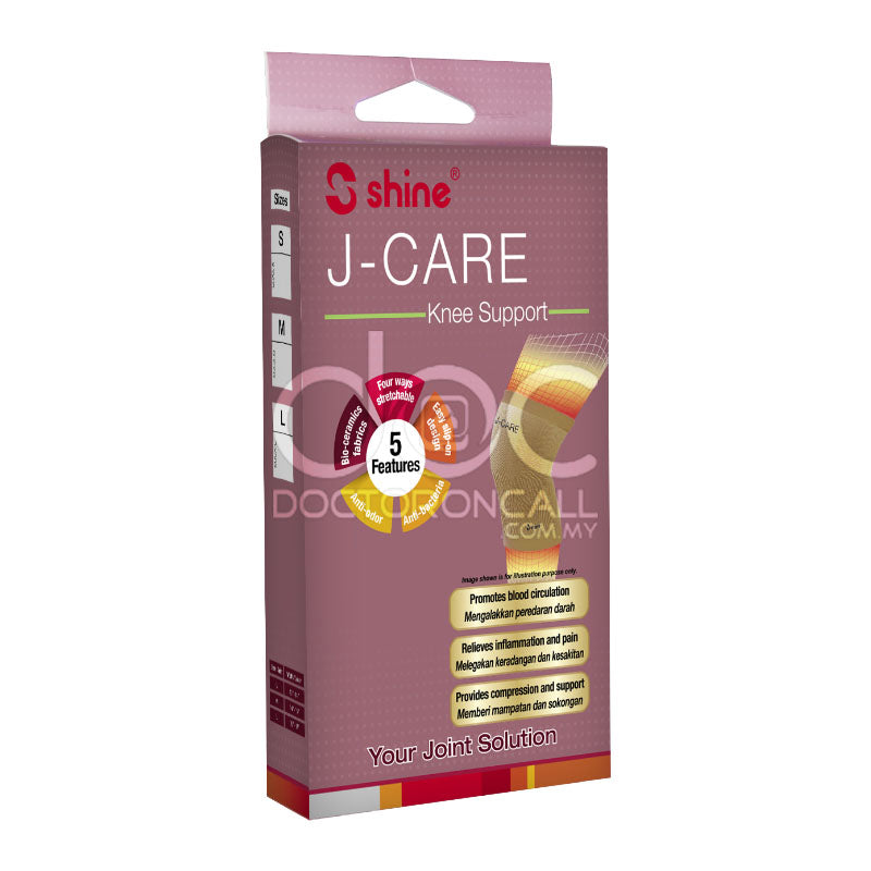 Shine J-Care Knee Support 1s M size (14''-15") - DoctorOnCall Farmasi Online