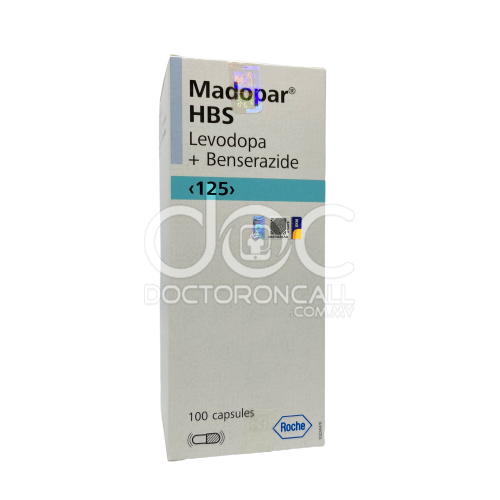 Madopar Hbs 125mg Capsule 100s - DoctorOnCall Farmasi Online