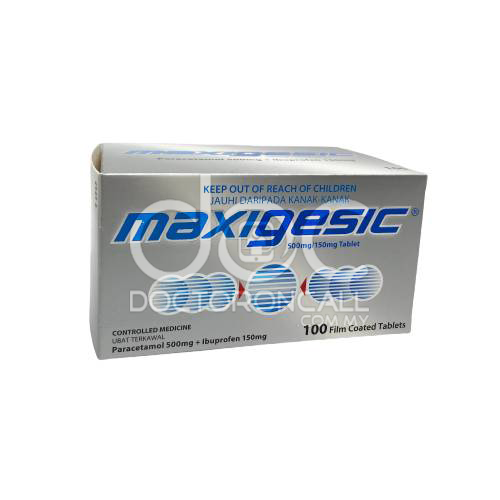 Maxigesic 500mg/150mg Tablet 10s (strip) - DoctorOnCall Online Pharmacy