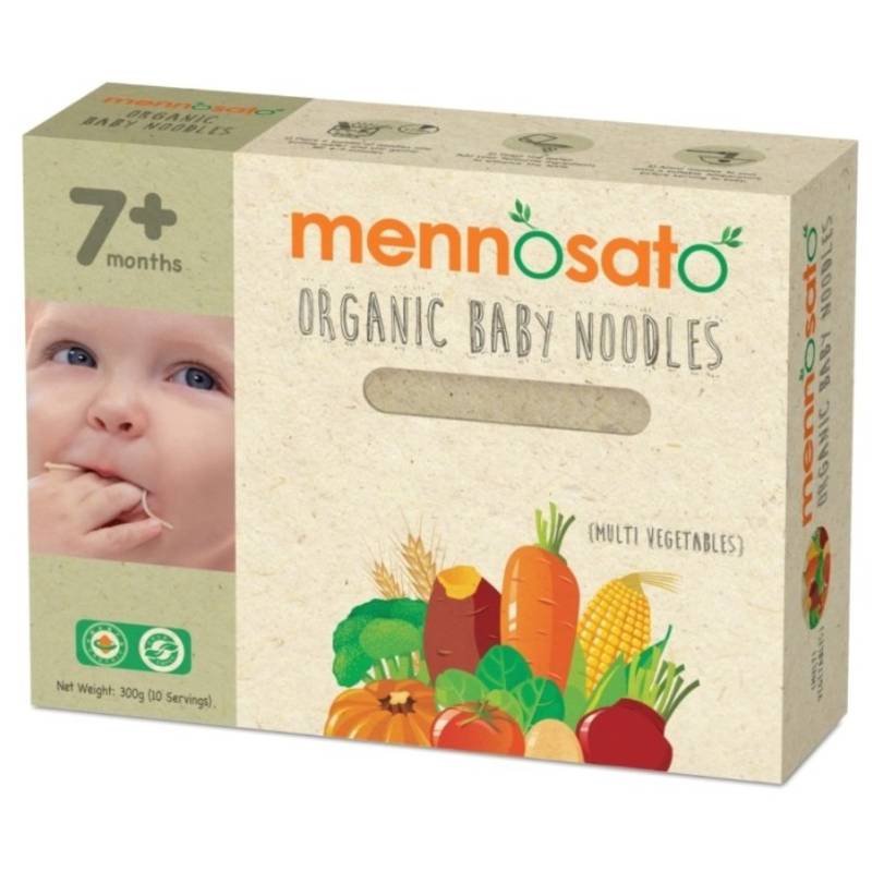 Mennosato Organic Multi Vegetable Baby Noodle 300g - DoctorOnCall Farmasi Online